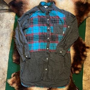 DKNY Gray Plaid Long Sleeve‎ Shirt